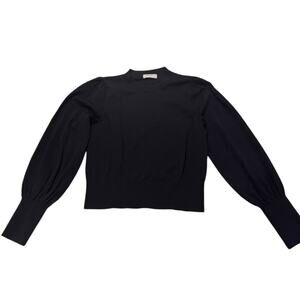 Aritzia Babaton Lexicon Pullover Sweater Long Puff‎ Sleeve Black Size Small